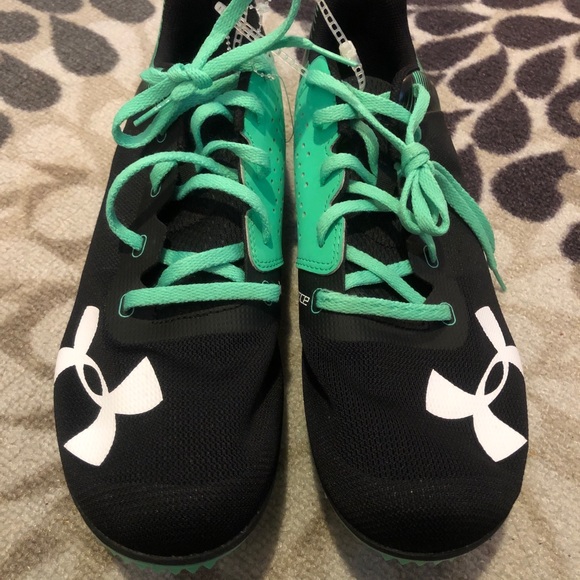 Under Armour Racing Mens I Will Run Fast Running Shoes Black/Green Size 12.5